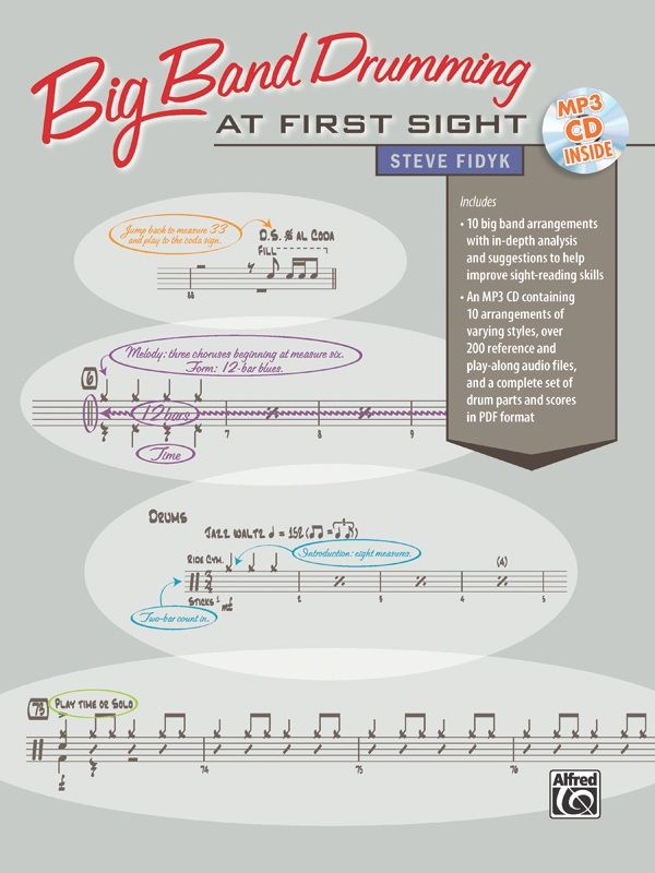 Big Band Drumming At First Sight Book & Online Audio/Pdf
