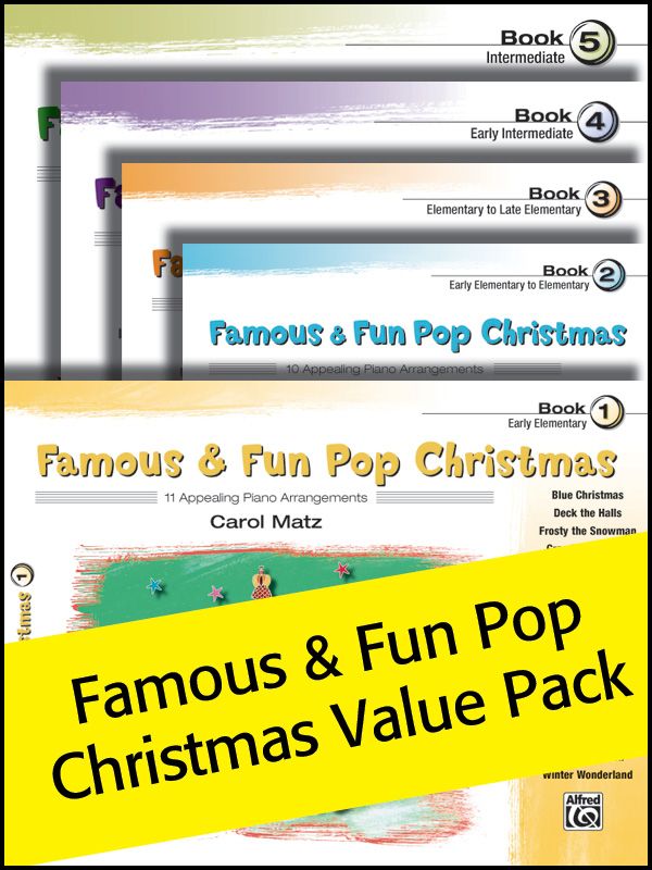 Famous & Fun Pop Christmas, Books 1-5 (Value Pack) Value Pack