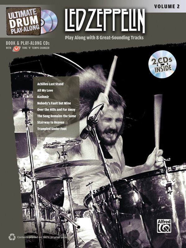 Ultimate Drum Play-Along: Led Zeppelin, Volume 2 Play Along With 8 Great-Sounding Tracks Book & 2 Cds