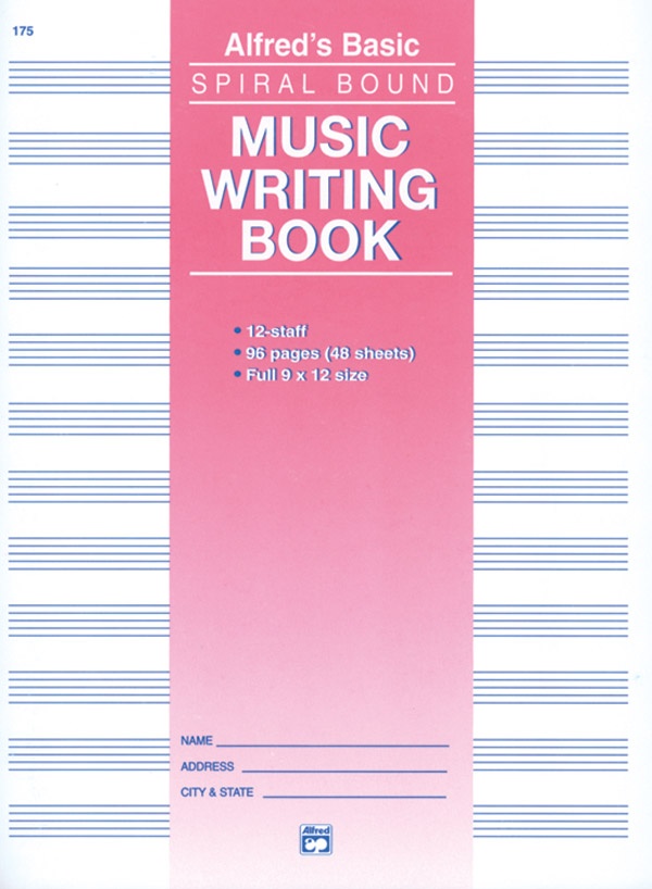 12 Stave Music Writing Book (9" X 12") Spiral-Bound Book