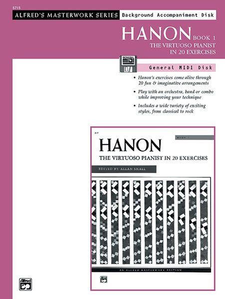 Hanon: The Virtuoso Pianist, Book 1 General Midi Disk (W/ Background Accomp.)
