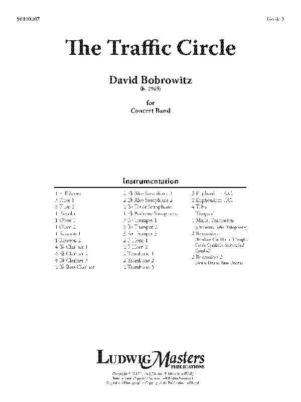The Traffic Circle Conductor Score