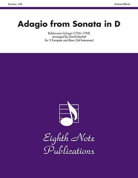 Adagio (From Sonata In D) Score & Parts