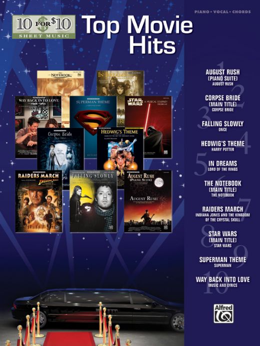 10 for 10 Sheet Music: Top Movie Hits Book