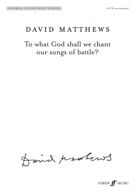 To What God Shall We Chant Our Songs of Battle? Choral Octavo