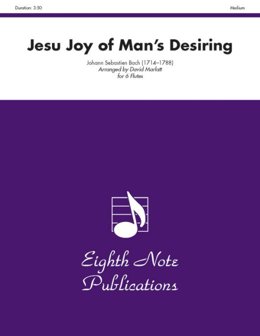 Jesu Joy Of Man's Desiring Score & Parts for 6 Flutes