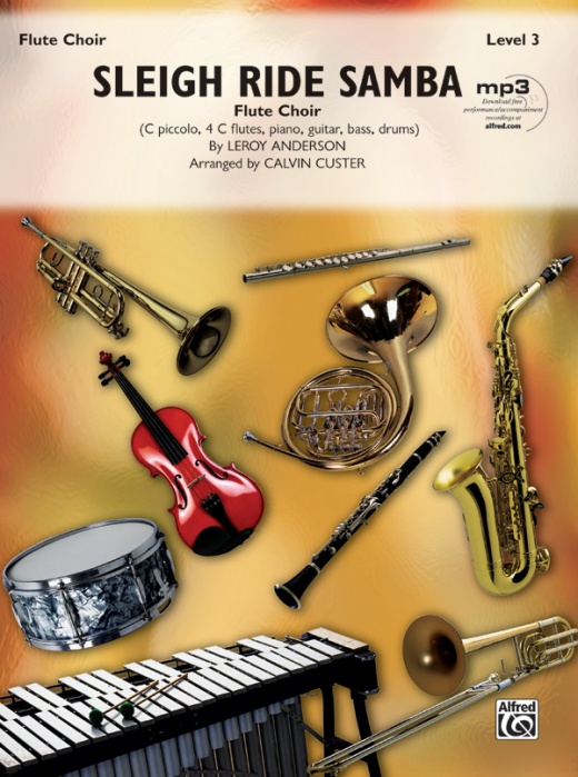 Sleigh Ride Samba Ensemble Sheet Music for Flute Choir