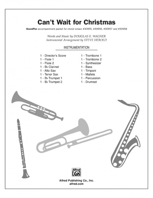 Can't Wait For Christmas Instrumental Parts