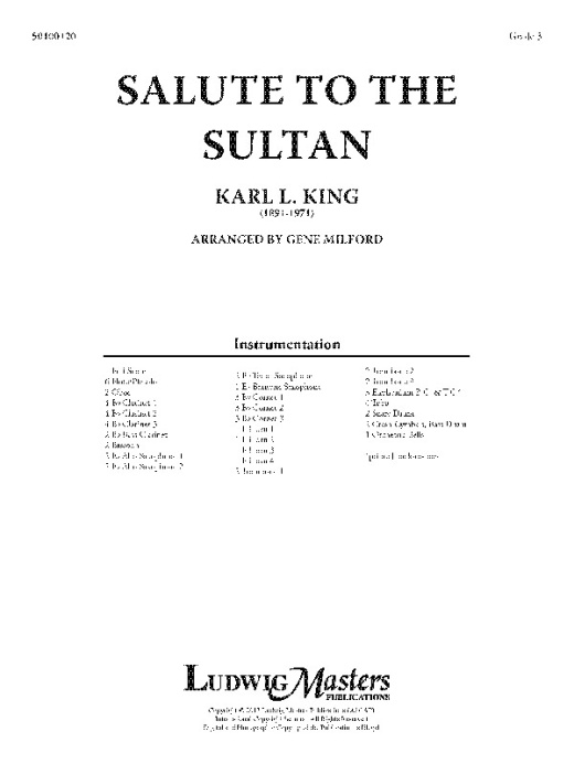Salute to the Sultan Conductor Score