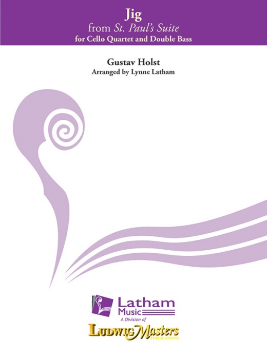 Jig From St. Paul's Suite For Cello Quartet And Double Bass Conductor Score & Parts