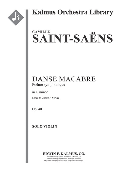 Danse Macabre, Op. 40 Solo Violin