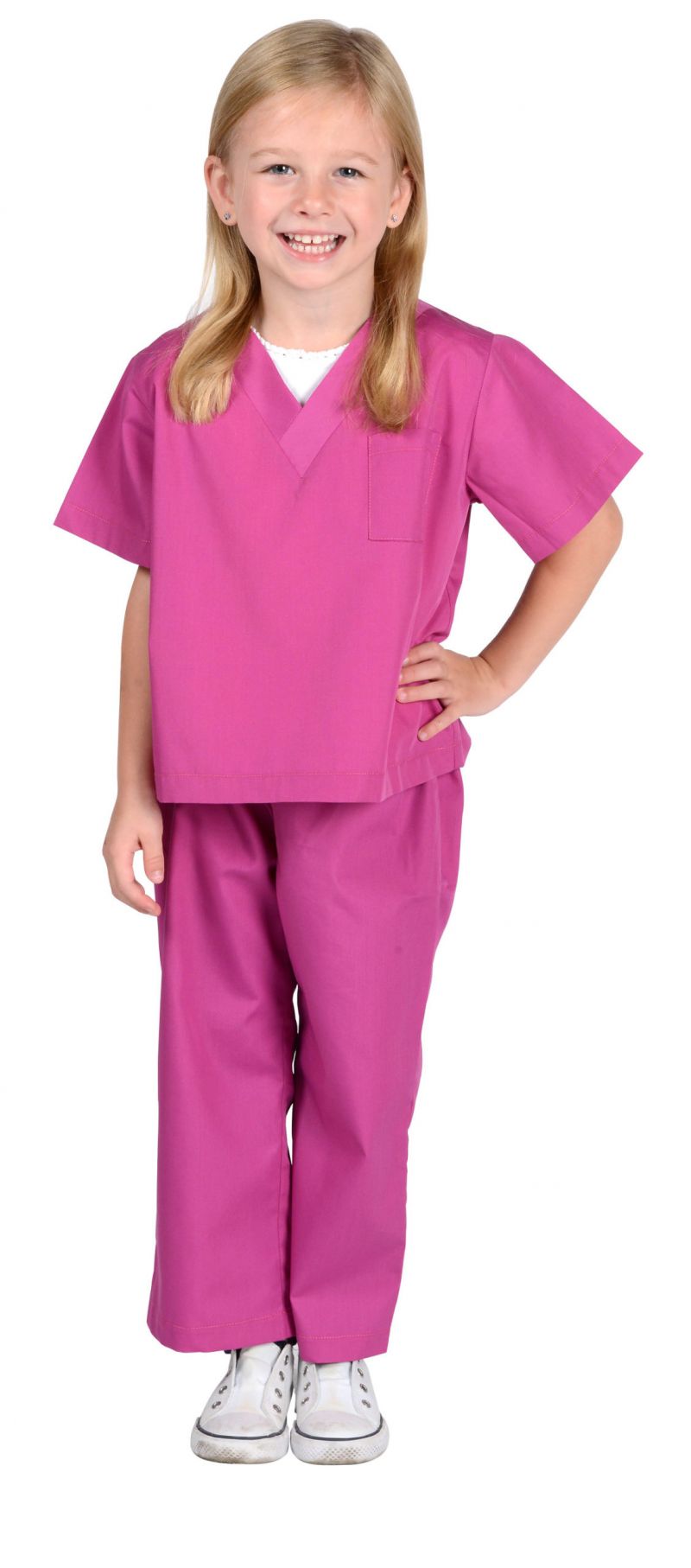 Dr. Scrubs Size 8/10 - 54-86 Lbs, Height 48-56" Fuchsia Pink