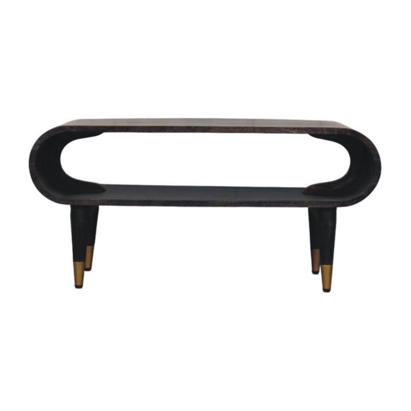 Curved Edge Media With Brass Accents