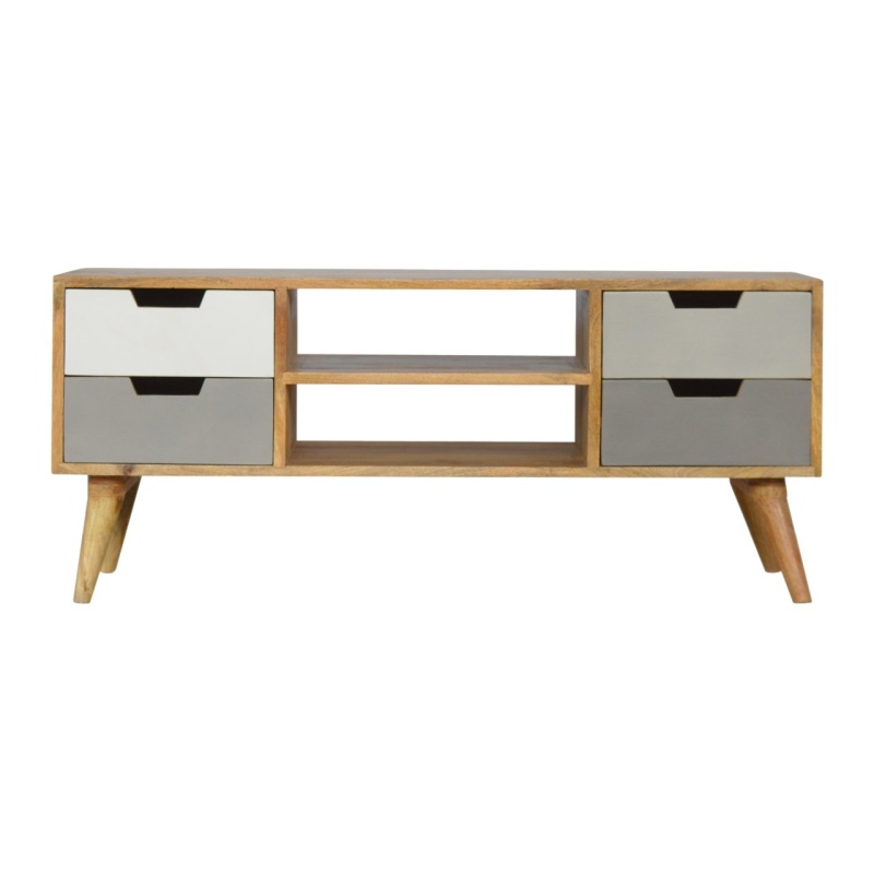 Grey Painted Open Tv Unit