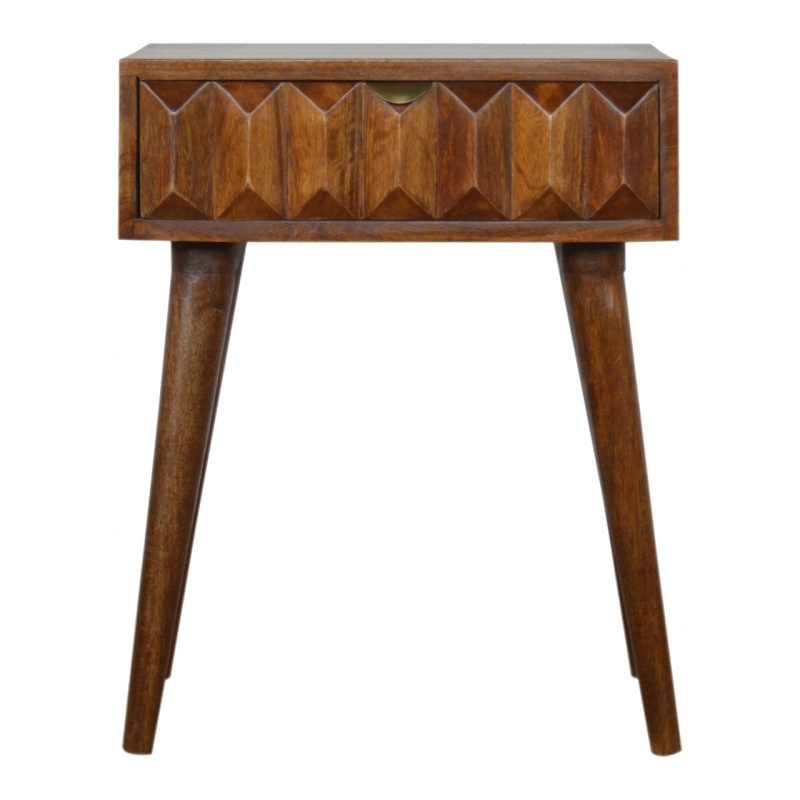 Carved Chestnut Nightstand