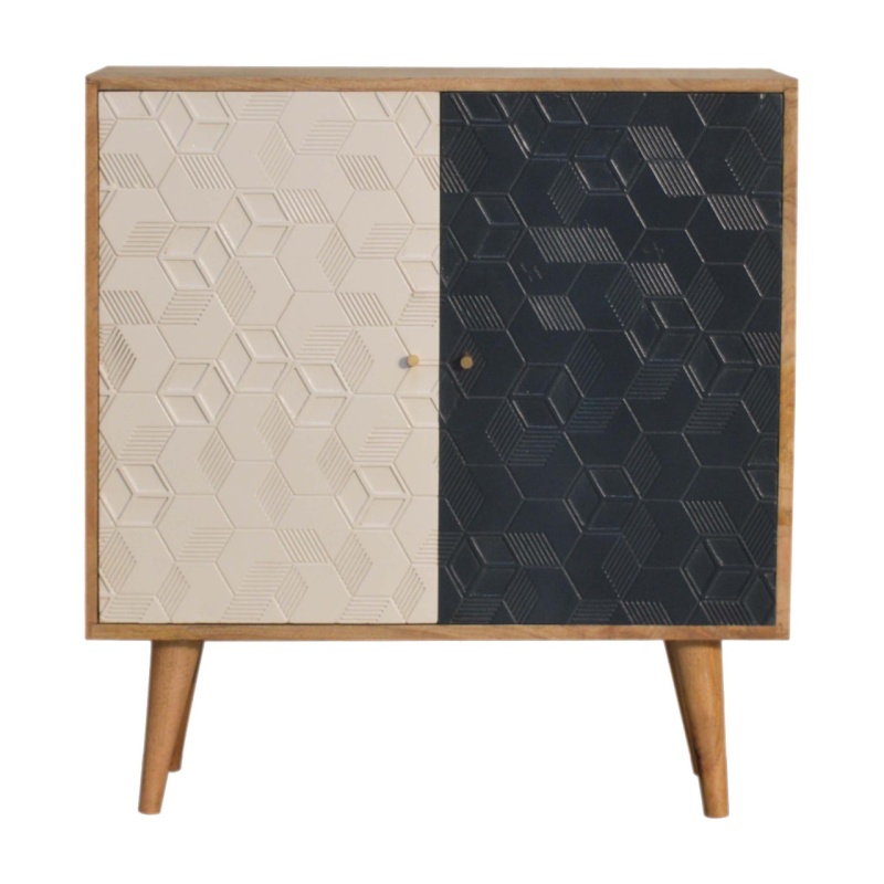 Acadia White And Navy Cabinet