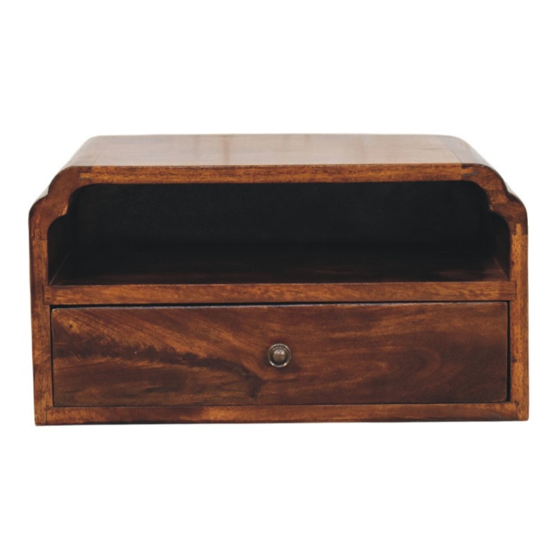 Avora Wall-Mounted Chestnut Bedside