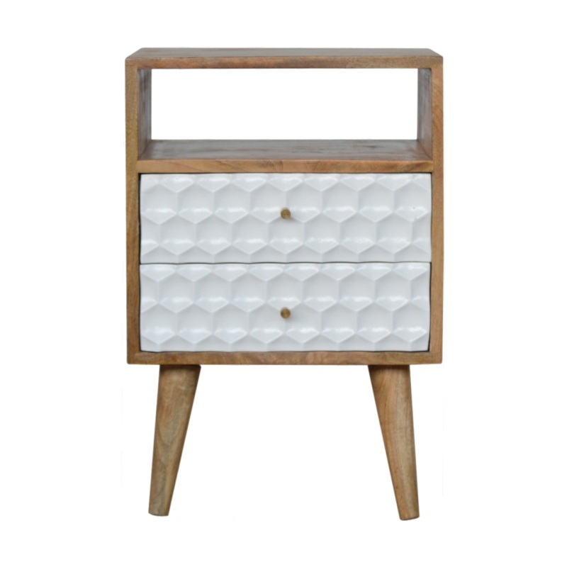 Honeycomb Open Slot Nightstand