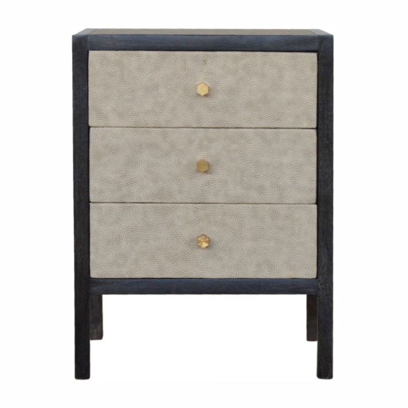 Faux Leather Nightstand