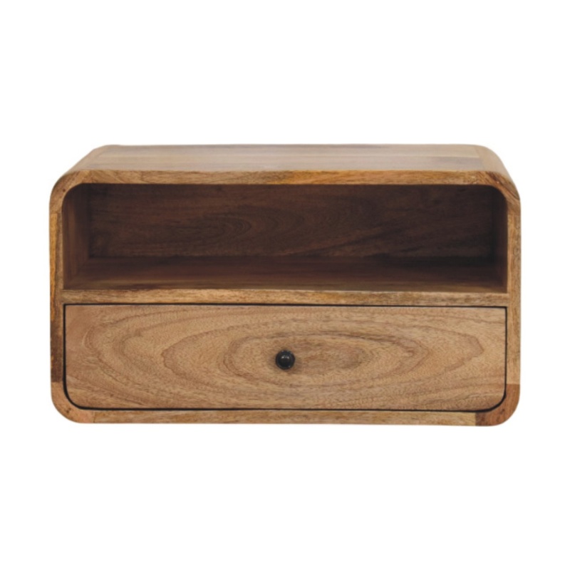 Avora Wall-Mounted Oak-Ish Nightstand