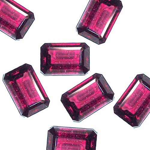 9x7 mm Octagonal Rhodolite Garnet Grade AA 6 Pc Lot