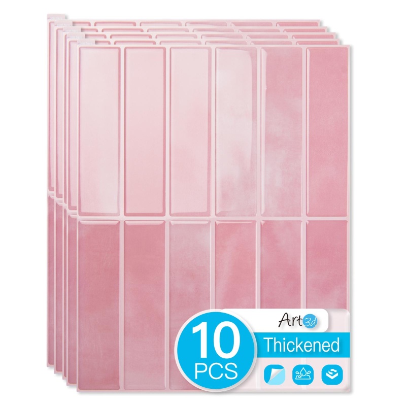 Art3d 11.4 X 9 Inch Heavy-Duty Peel And Stick Backsplash For Home déCor, 10-Pack Vinyl Wall Tiles For Kitchen Countertop