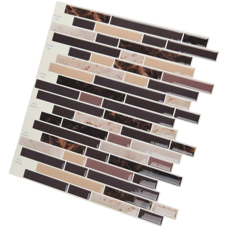 Art3d Peel-and-Stick Kitchen Backsplash Tiles, Set of 6