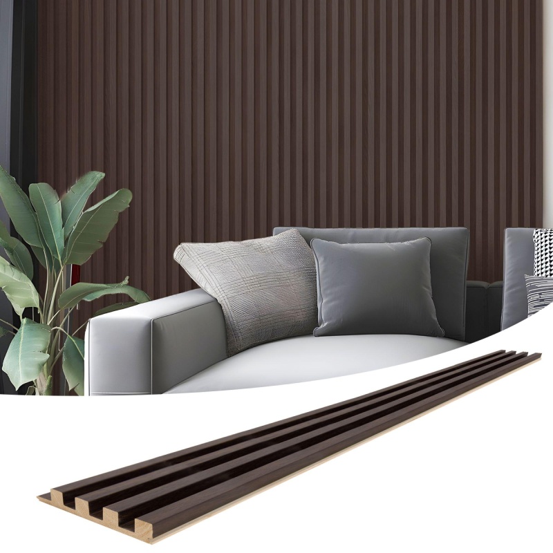 A32102-Art3d 103.94''X5.71'' Slat Wood Wall Paneling For Interior And Ceiling Decoration,Pack Of 4Pcs