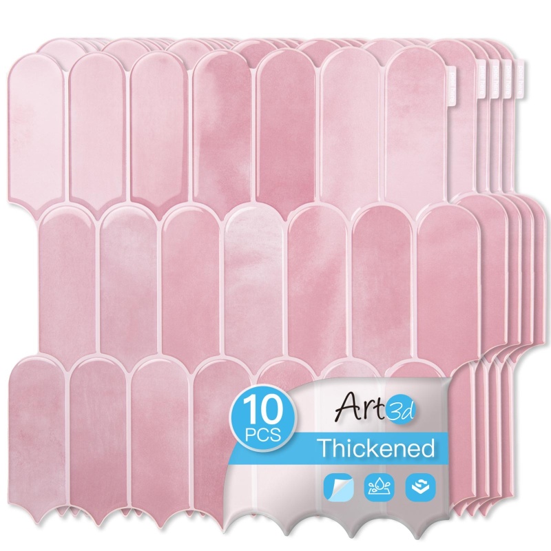 Art3d 12 X 12 Inch Heavy-Duty Peel And Stick Backsplash, Self-Adhesive Wall Tiles For Kitchen Bathroom Decor, 10-Pack