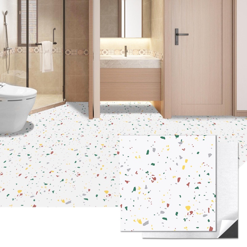 A43528na30-Art3d Peel And Stick Floor Tile, 30-Pack 12 X 12In. Covers 30 Sq.Ft, Waterproof Vinyl Flooring Tiles Self Adhesive For Kitchen, Bathroom & Bedroom - Modern Terrazzo