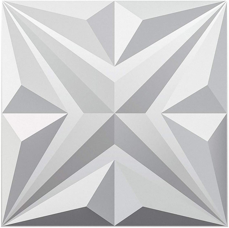 Pack Of 12 Star Textured Wall Panels 3D Textured Wall Tiles 32.29 Sq.Ft(3 m²)
