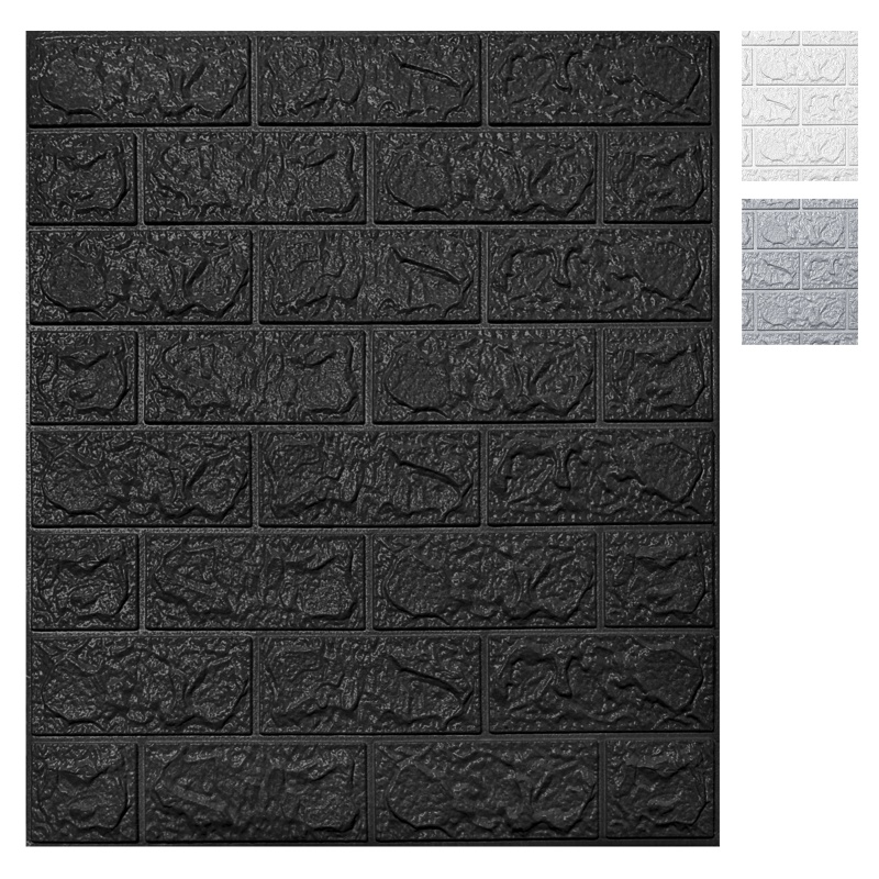 A06005-Art3d 30 Pcs 3D Brick Wallpaper Foax Foam Brick Wall In White(43.5Sq.Ft)