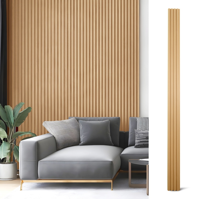 Art3d Slat Wall Panel For Modern Decor, Wpc Acoustic Diffuser Panel, 8-Pack 96 X 6 In. 32 Sq. Ft
