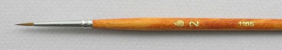Trinity Brush Kolinsky Sable Long Handle Round Brush # 2 (Made in Russia)