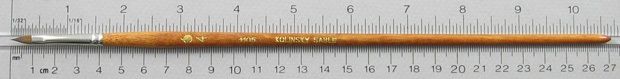 Trinity Brush Kolinsky Sable Long Handle Filbert Brush # 4 (Made in Russia)