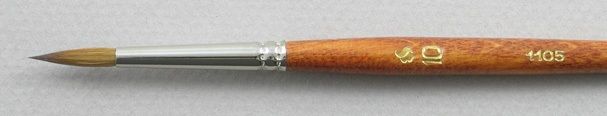 Trinity Brush Kolinsky Sable Long Handle Round Brush # 10 (Made in Russia)