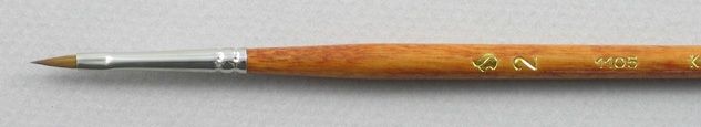 Trinity Brush Kolinsky Sable Long Handle Filbert Brush # 2 (Made in Russia)