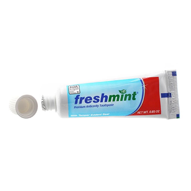 144 Pieces Freshmint .85 Oz. Premium Anticavity Fluoride Toothpaste With Safety Seal (Ada Approved) - Toothbrushes And Toothpaste