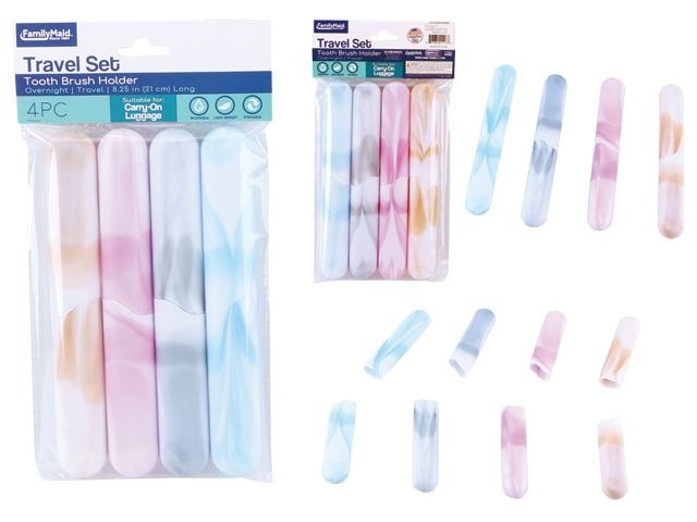96 Pieces 4 Piece Toothbrush Holders - Toothbrushes And Toothpaste