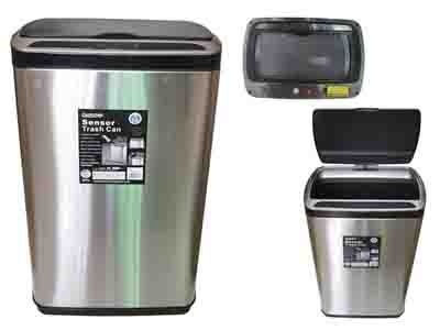 6 Pieces Premium Stainless Steel Sensor Trash Can - Waste Basket