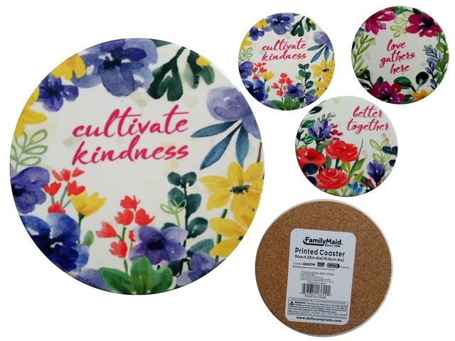 72 Pieces Printed Coaster Round - Coasters & Trivets