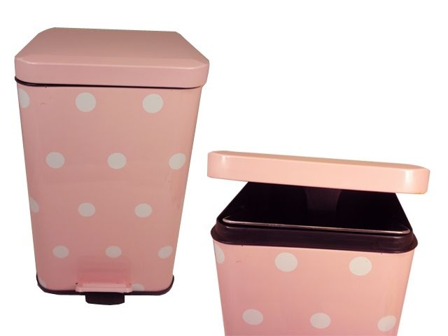 6 Pieces Step Trash Can Square With Flip Top - Waste Basket