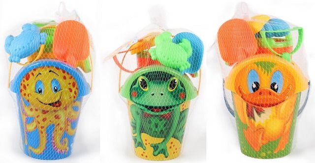 Buy 24 Packs 7 Piece Animal Beach Bucket Set - Beach Toys Online