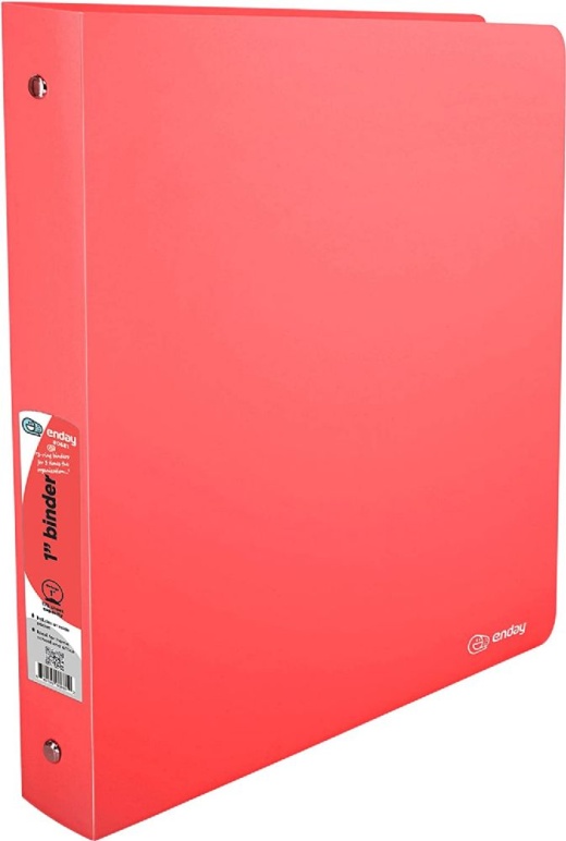 24 Pieces 1" Binder Flexible Cover, Red - Binders