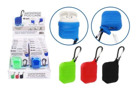 24 Pieces Waterproof Airpod Case With Carabiner - Headphones and Earbuds Protection