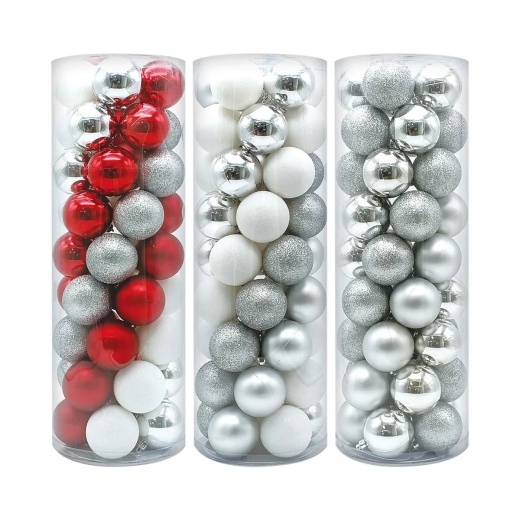 6 Packs Christmas Ball Ornament Set 45Ct - Christmas Ornament