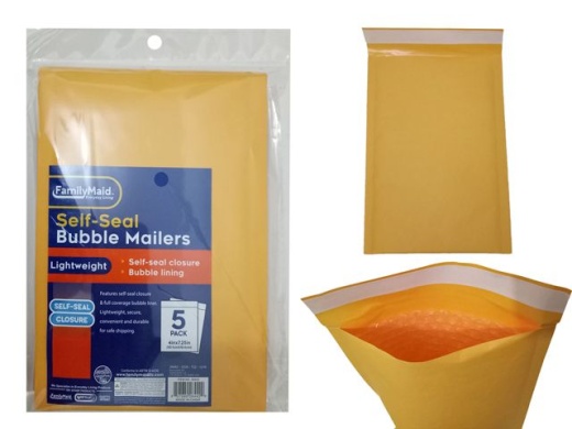 96 Pieces 5Pc Self-Seal Bubble Mailers 000# - Envelopes