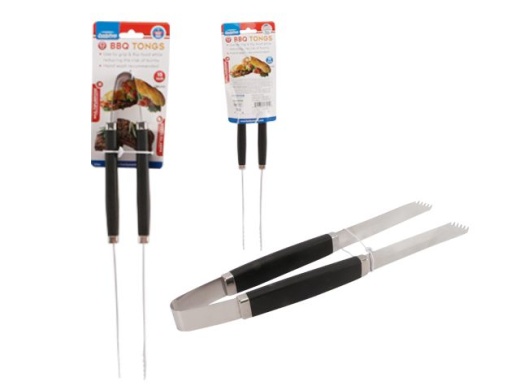 24 Pieces BBQ Tongs with Black Handle
