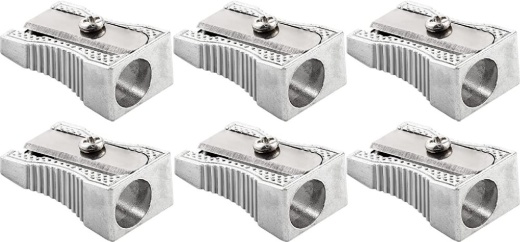 20 Pieces Single Hole Metal Pencil Sharpener 6 Pk - Sharpeners