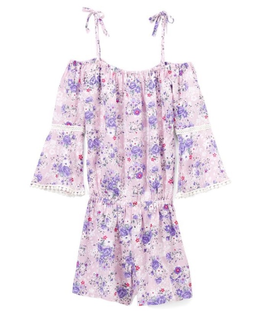 6 Pieces Girls' Rayon Romper In Size 4-6X - Girls Dresses And Romper Sets
